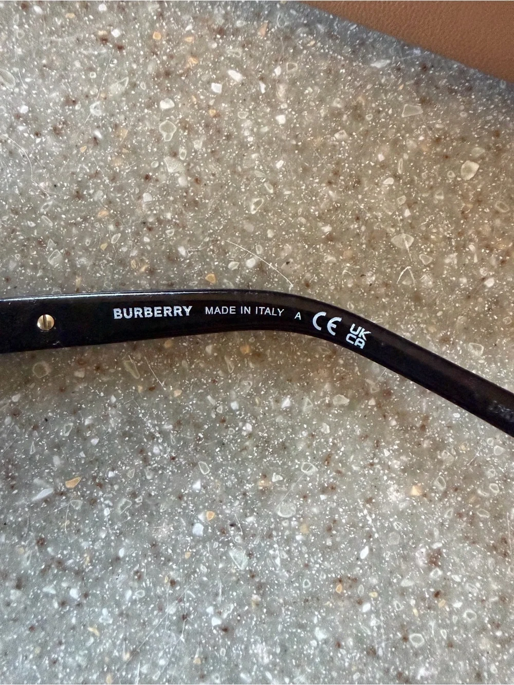 Burberry Black Frame Sunglasses with Gold Hinges and Tan Case Accent - Picture 6 of 6